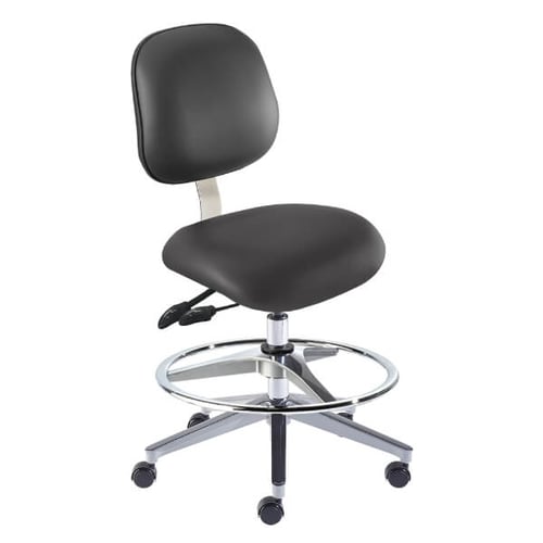 Biofit Elite Series Laboratory Chair | Bench Height | 31” to 38” User Height | Black