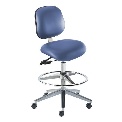 Biofit Elite Series Laboratory Chair | High Bench Height | 31” to 38” User Height | Blue