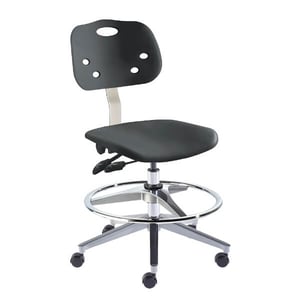 Biofit ArmorSeat Series Laboratory Chair | Standard Bench Height | 28" to 33" User Height | Black