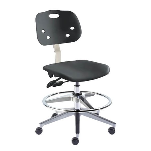Biofit ArmorSeat Series Laboratory Chair | Standard Bench Height | 28" to 33" User Height | Black