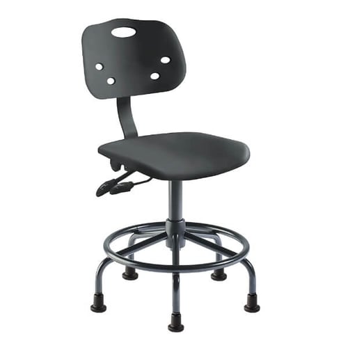 Biofit ArmorSeat Series Laboratory Chair | Standard Bench Height | 32” to 37” User Height | Black