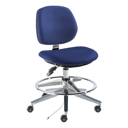 Biofit MVMT Tech C5 Series Cleanroom ESD Lab Chair | Standard Bench Height | 31” to 38.5” User Height | Blue