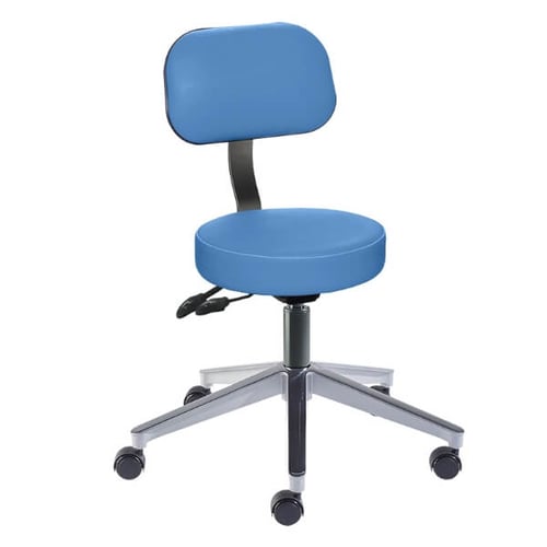 Biofit Regent Series Laboratory Stool | Desk Height | 29” to 34” User Height | Blue