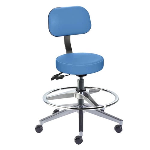 Biofit Regent Series Laboratory Stool | Standard Bench Height | 30” to 37” User Height | Blue