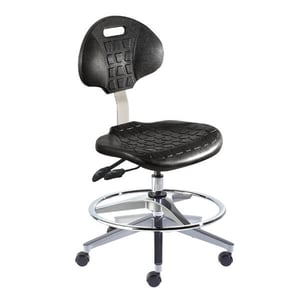 Biofit UniqueU Series Laboratory Chair | Standard Bench Height | 31” to 38” User Height | Black
