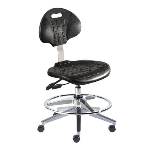 Biofit UniqueU Series Laboratory Chair | Standard Bench Height | 31” to 38” User Height | Black