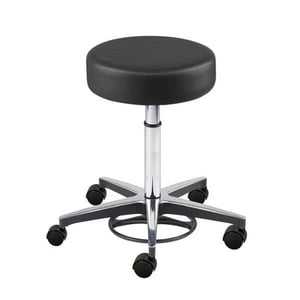 Biofit Aramis 2A Series Laboratory Stool | Standard Bench Height | 22” to 29” User Height | Black