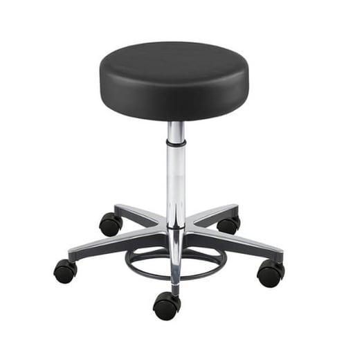 Biofit Aramis 2A Series Laboratory Stool | Standard Bench Height | 22” to 29” User Height | Black