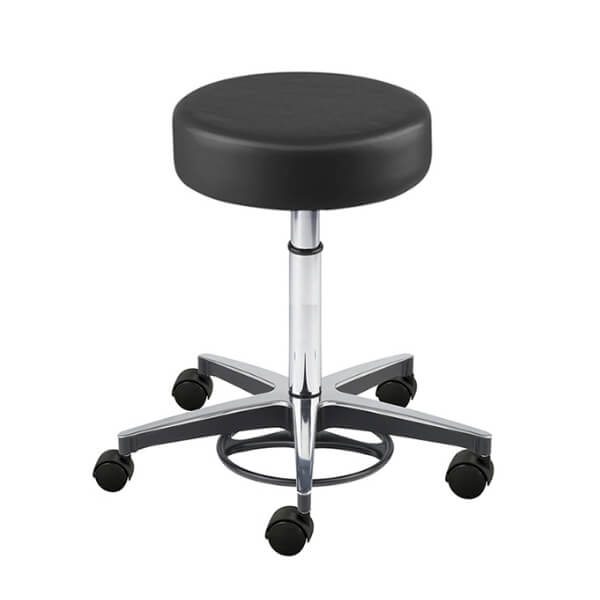 Biofit Aramis 2A Series Laboratory Stool | Standard Bench Height | 22” to 29” User Height | Black