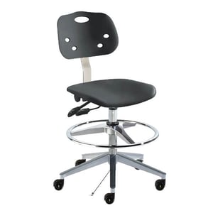 Biofit ArmorSeat Series Cleanroom ESD Lab Chair | High Bench Height | 33” to 43” User Height | Black