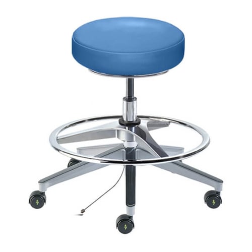 Biofit Rexford Series Cleanroom ESD Lab Stool | Standard Bench Height | 31” to 38” User Height | Blue