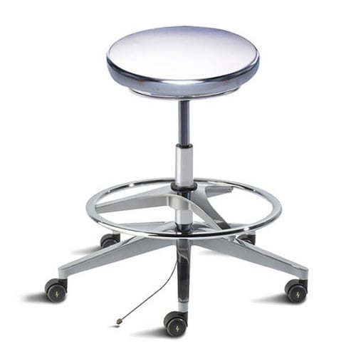 Biofit Traxx Series Cleanroom ESD Lab Stool | Standard Bench Height 28” to 35” | Steel