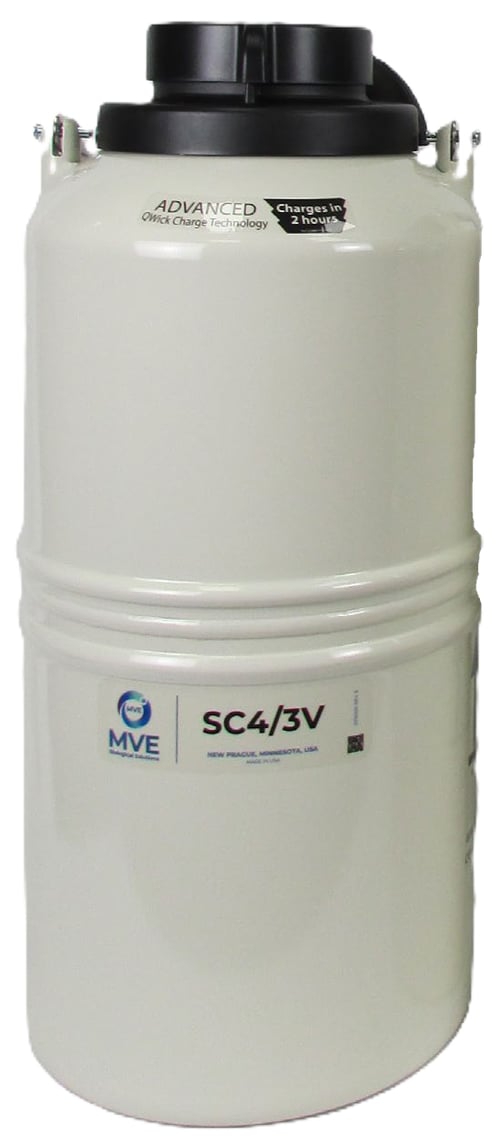 MVE SC 4/3V CryoShipper with 11″ Canister (Capacity: 48 x 2.0 mL Vials)