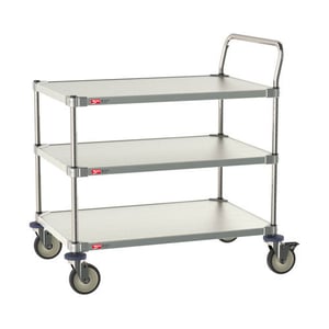 Metro 316 Stainless Steel Lab & Cleanroom Carts | 3 Shelves | 24” x 36”