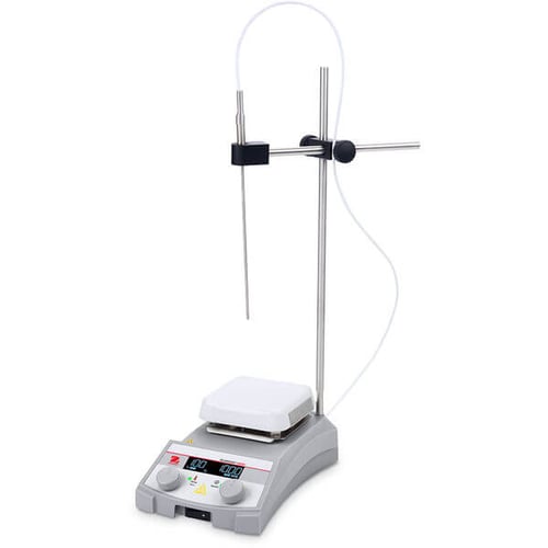 Ohaus Guardian™ 3000 Hotplate Stirrer E-G31HS04C -K1 | Plate size 4 in x 4 in (102 mm x 102 mm)
