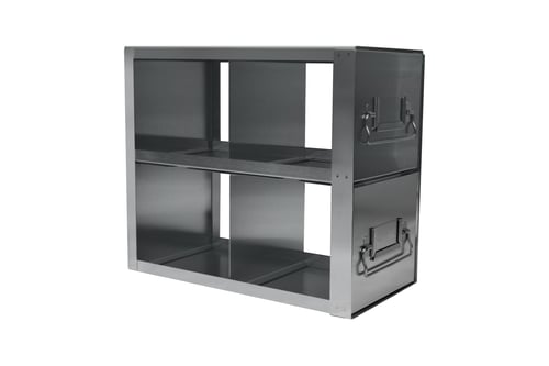 Upright Freezer Drawer Rack for 15mL & 50mL Centrifuge Tube 5" Boxes | Rack Only | 2 Boxes Deep x 2 Boxes High