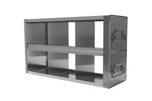 Upright Freezer Drawer Rack for 15mL & 50mL Centrifuge Tube 5" Boxes | Rack Only | 3 Boxes Deep x 2 Boxes High