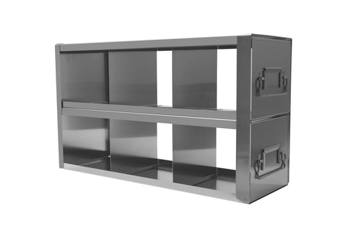 Upright Freezer Drawer Rack for 15mL & 50mL Centrifuge Tube 5" Boxes | Rack Only | 3 Boxes Deep x 2 Boxes High
