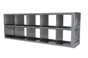 Upright Freezer Drawer Rack for 15mL & 50mL Centrifuge Tube 5" Boxes | Rack Only | 5 Boxes Deep x 2 Boxes High