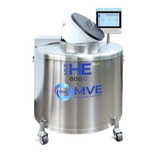 MVE HE 800 C AF-GB LN2 Freezer w/ CryoVerse™ Connect Controller, Full Auto Fill & Gas Bypass (Capacity: 5,680 x 2.0 ml vials)