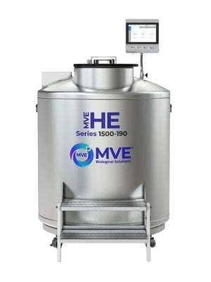 MVE HE 1539R-190AF-GB LN2 Freezer w/ CryoVerse™ Connect Controller, Full Auto Fill & Gas Bypass (Capacity: 39,000 x 2.0 ml vials)