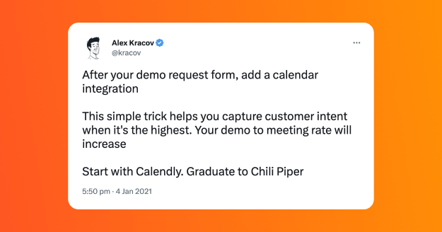 Calendly vs Chili Piper testimonial