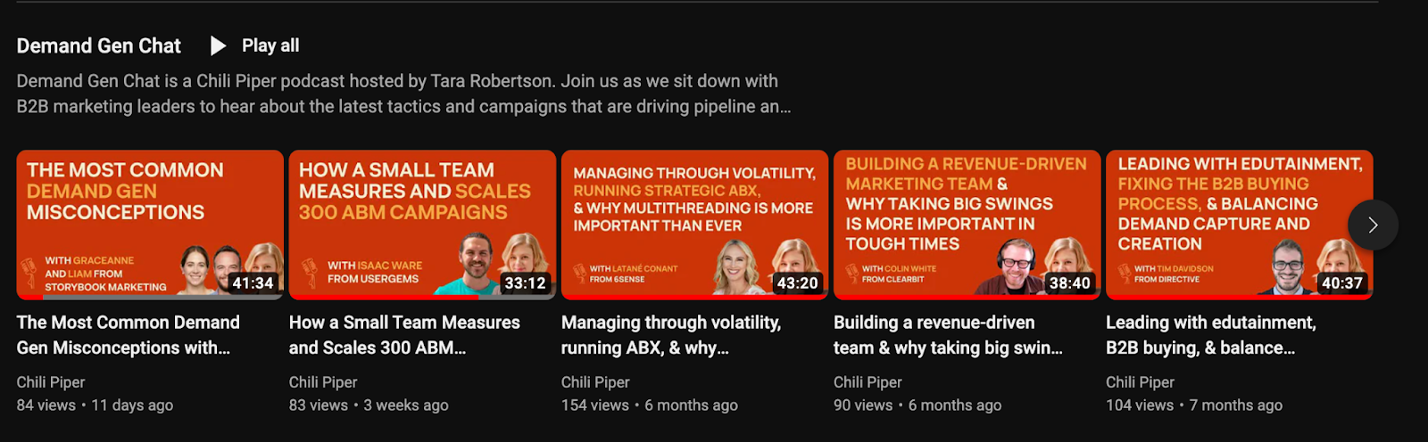 Demand Gen Chat YouTube channel