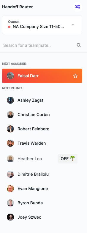 Round-robin for prospecting teams assigning meetings to sales reps