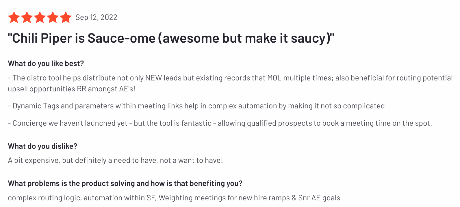 Chili Piper is Sauce-some