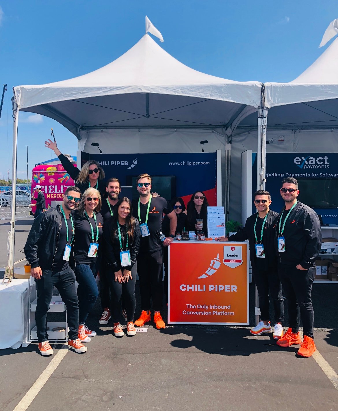 The Chili Piper team branded ourselves from head to foot