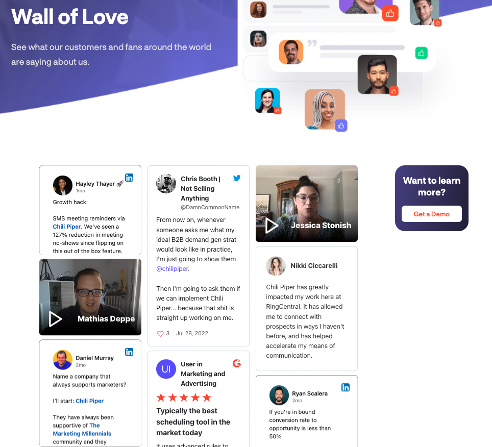 Chili Piper's Wall of Love: What our customers and fans around the world are saying about us