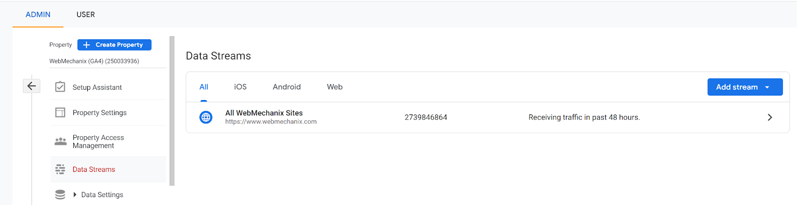 cross-platform tracking with data streams