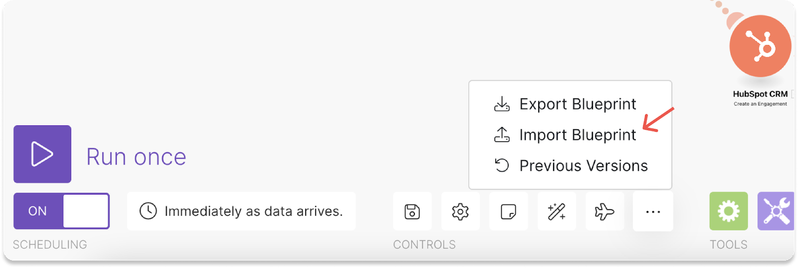 Download and import blueprint JSON