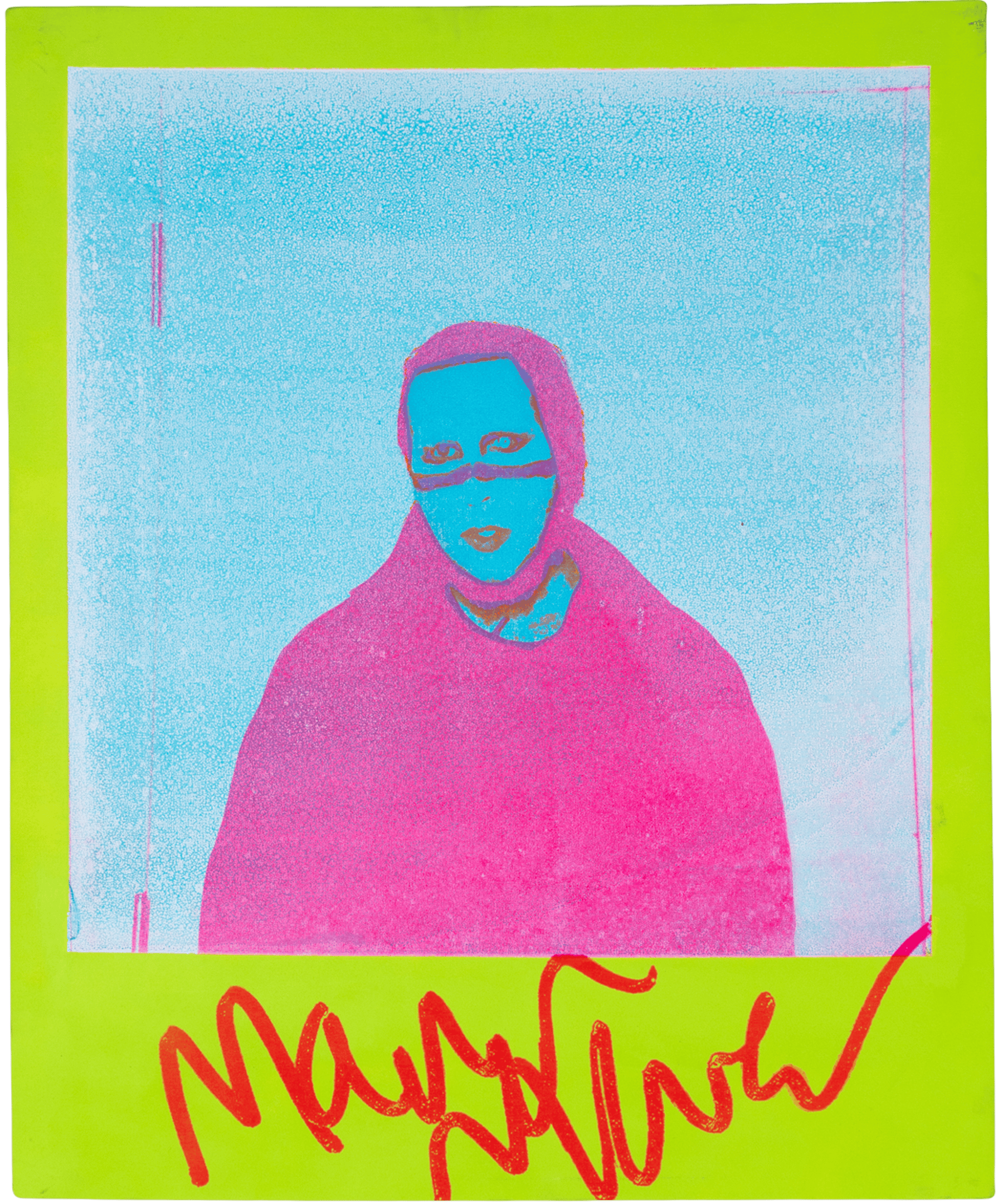Marilyn Manson screenprint on canvas (2 of 4) by Jason Martinez