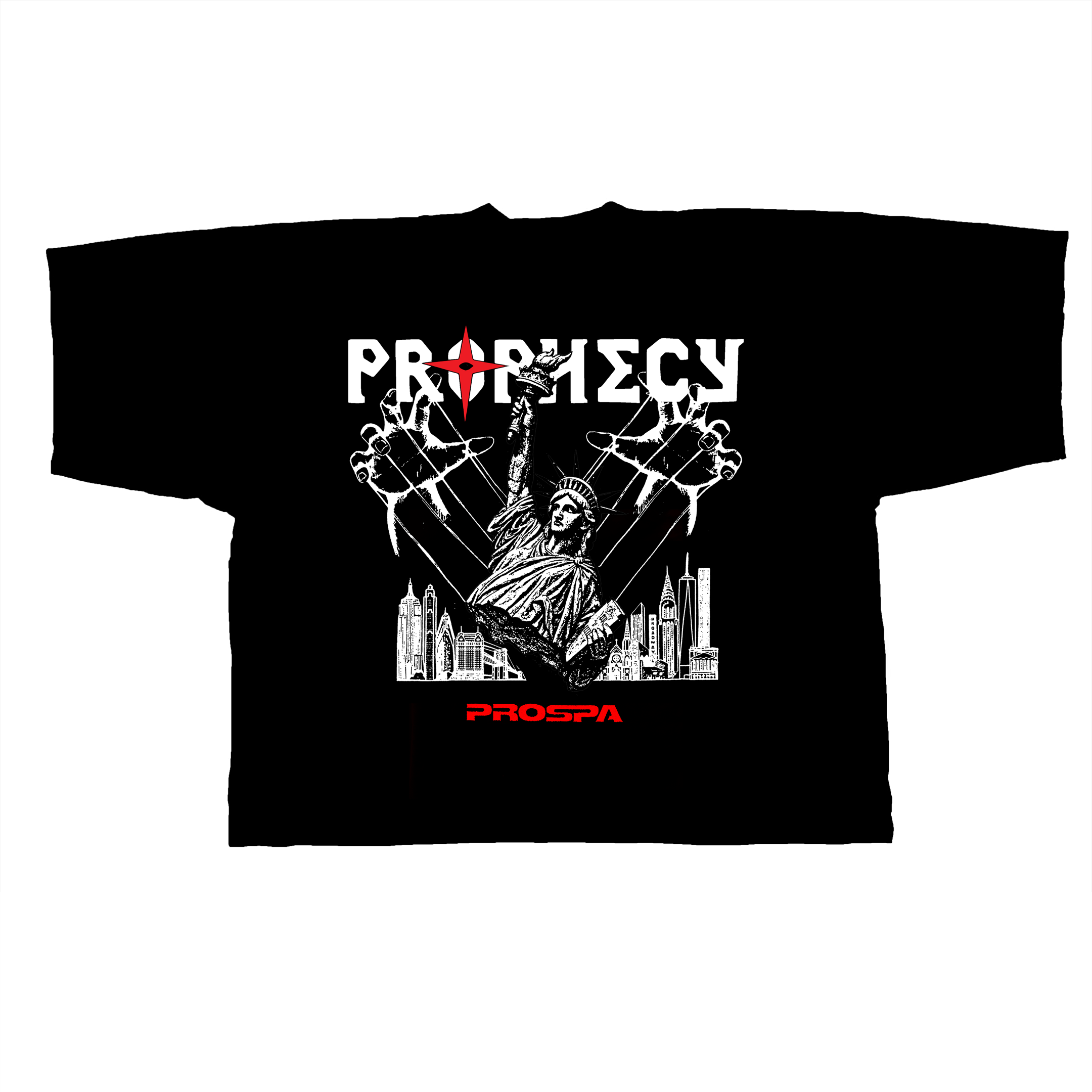 Prospa × Purple Prophecy Tee Black, Front