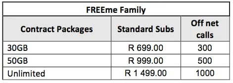 FREEme Family deal from Telkom