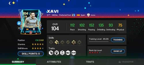 104 OVR Retro Stars Xavi Player Review 