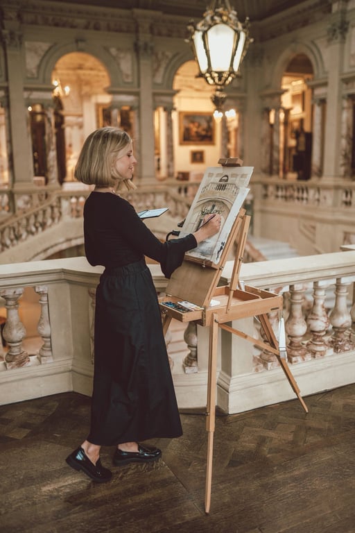 SWE Luxury Live Painter performing