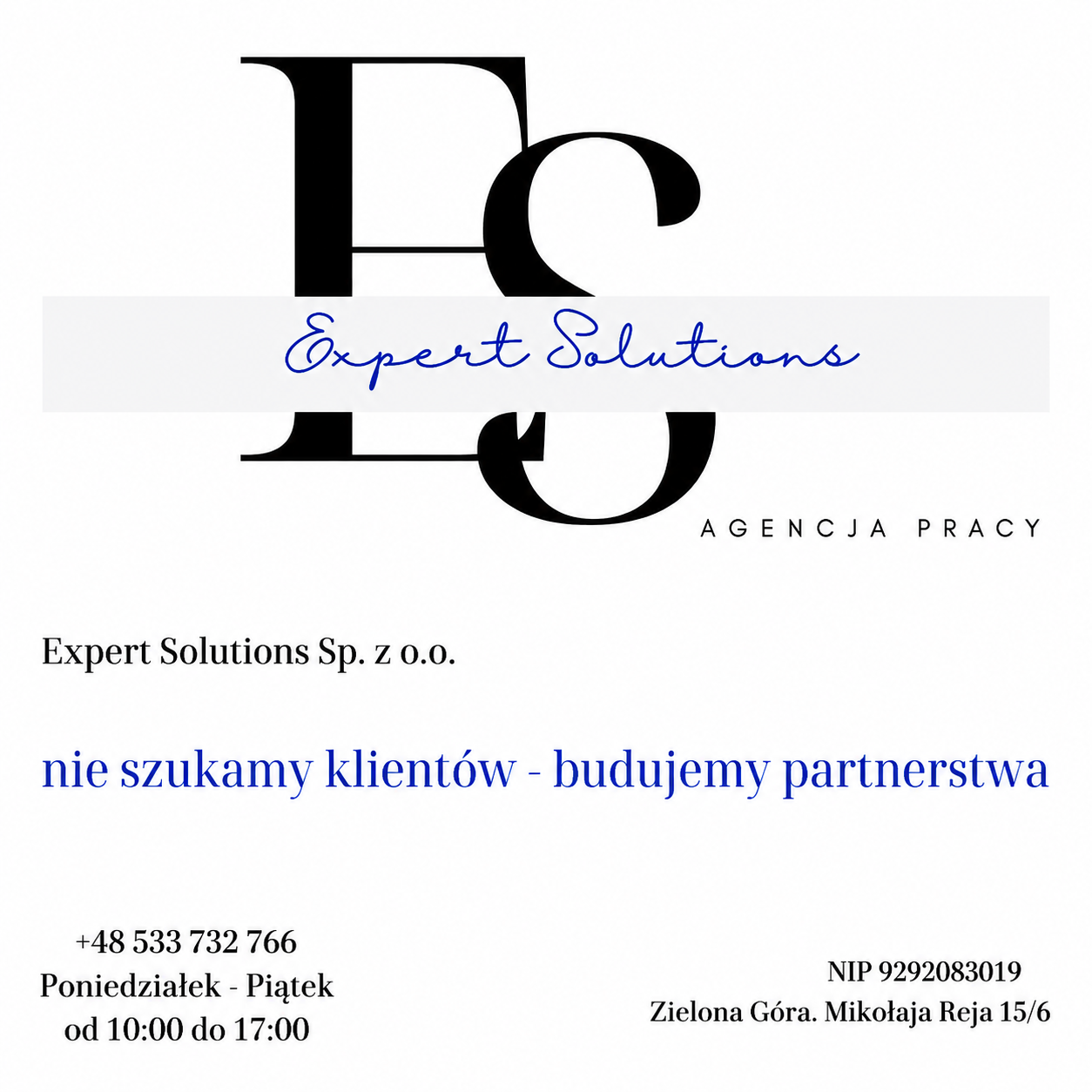 Logo agencji zatrudnienia EXPERT SOLUTIONS SP. Z O.O.