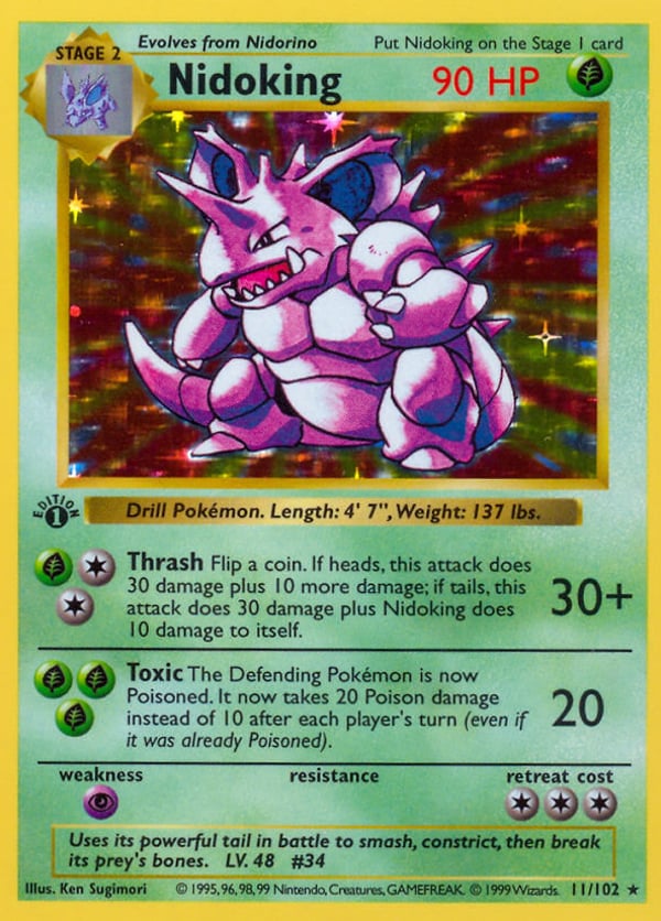 Nidoking – Rare Holo – Base