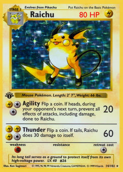 Raichu – Rare Holo – Base