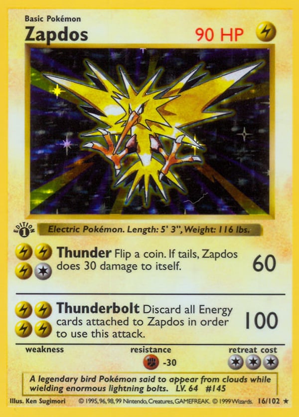 Zapdos – Rare Holo – Base