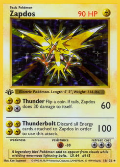 Zapdos – Rare Holo – Base
