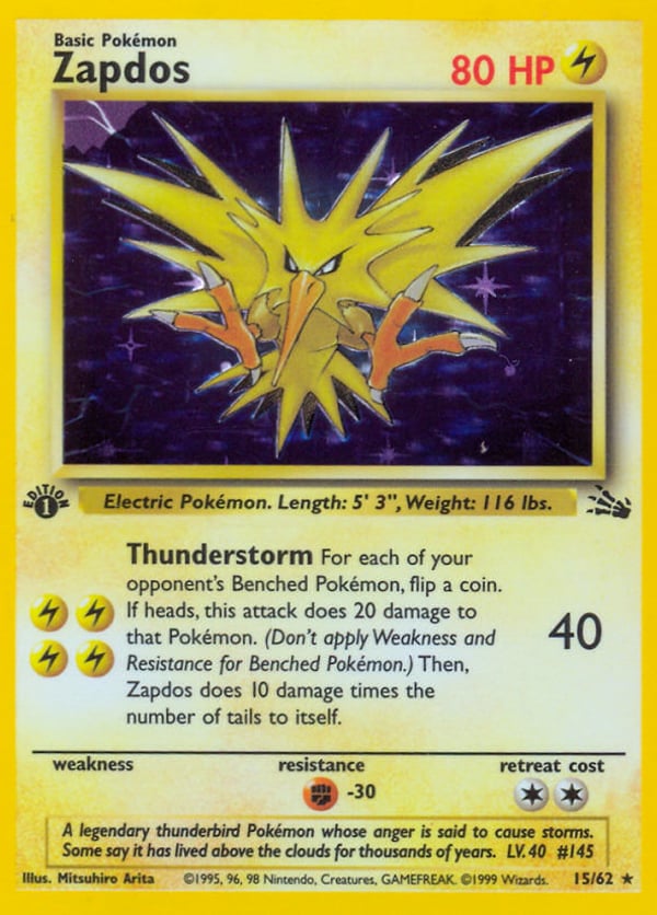 Zapdos – Rare Holo – Fossil