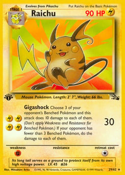Raichu – Rare – Fossil