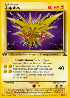 Zapdos – Rare – Fossil