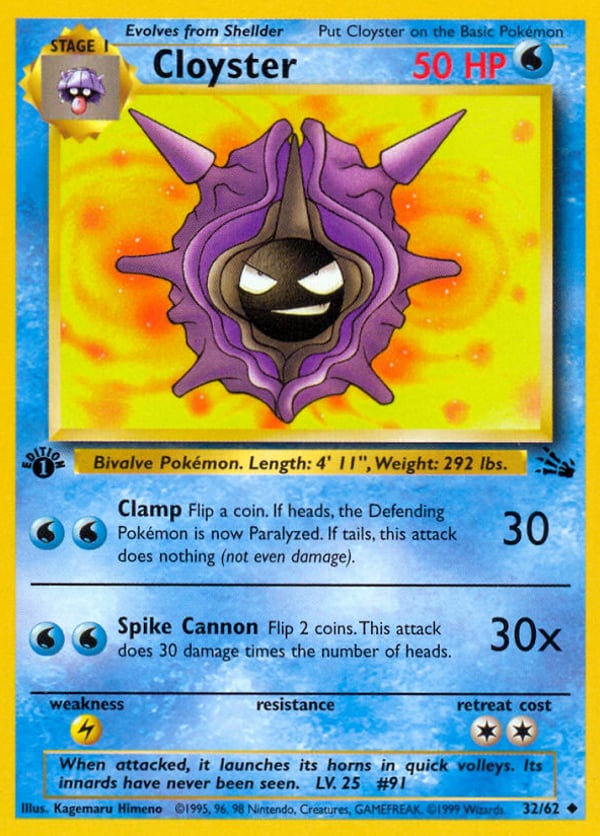 Cloyster – Uncommon – Fossil