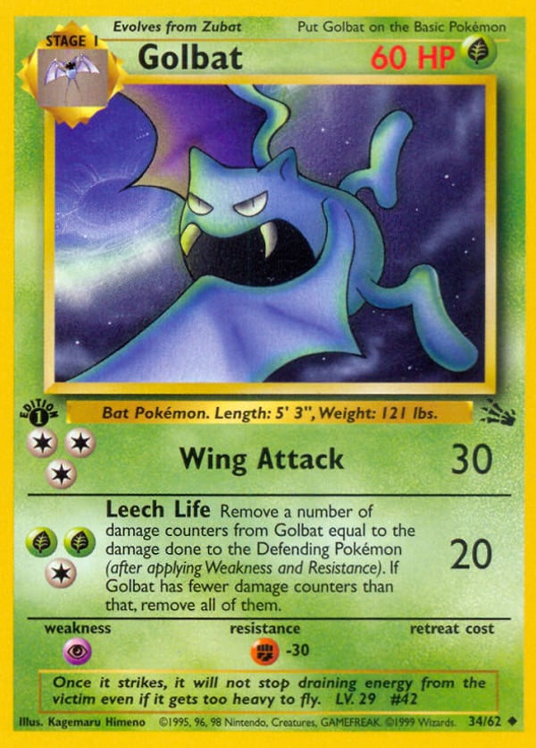 Golbat – Uncommon – Fossil