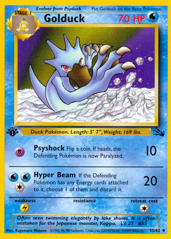Golduck – Uncommon – Fossil