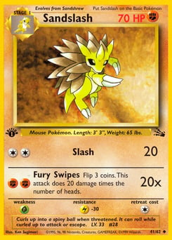 Sandslash – Uncommon – Fossil